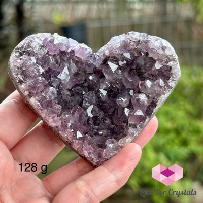 Amethyst Druse Heart (Uruguay)With Stand 128G 65Mm
