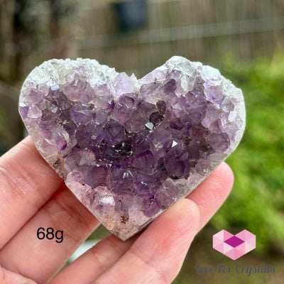 Amethyst Druse Heart (Uruguay)With Stand 68G 50Mm