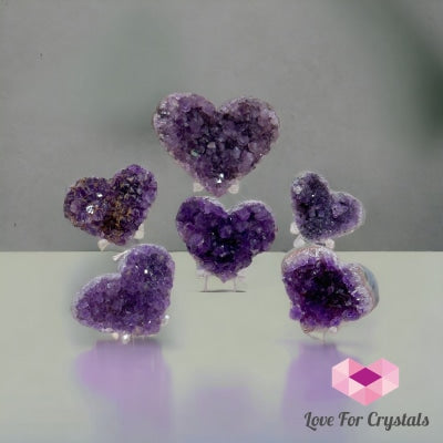 Amethyst Druse Heart (Uruguay)With Stand