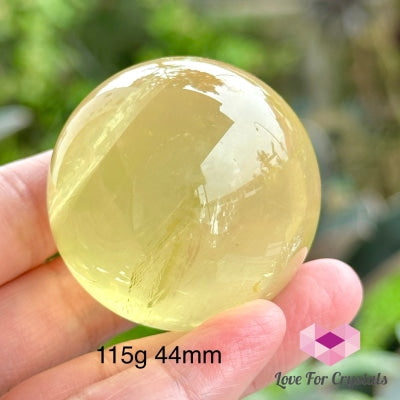 Citrine (Natural) Sphere Aaa (Brazil)With Wooden Stand 115G 44Mm Spheres Crystals