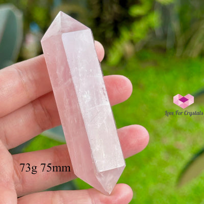 Rose Quartz Double Terminated Points (Brazil) 73G 75Mm Polished Crystals