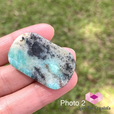 Amazonite Pocket Smooth Stone (Rare!) Brazil (28-40Mm) Photo 2 Polished Stones