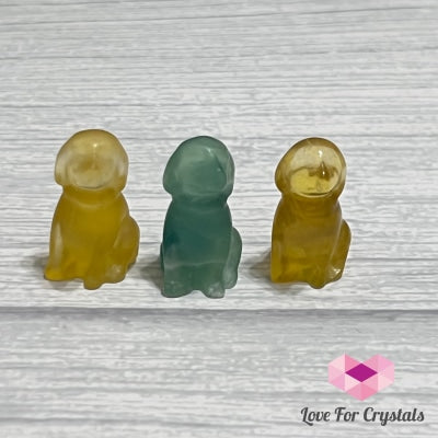 Fluorite Carved Crystal Dogs 30Mm Crystals