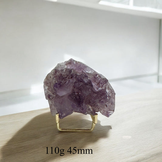 Purple Rutilated Quartz Mini Cluster (with Stand) Rare