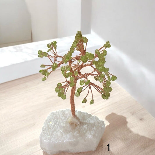 Peridot Tree on Aura Quartz
(Magnetic Money Flow)