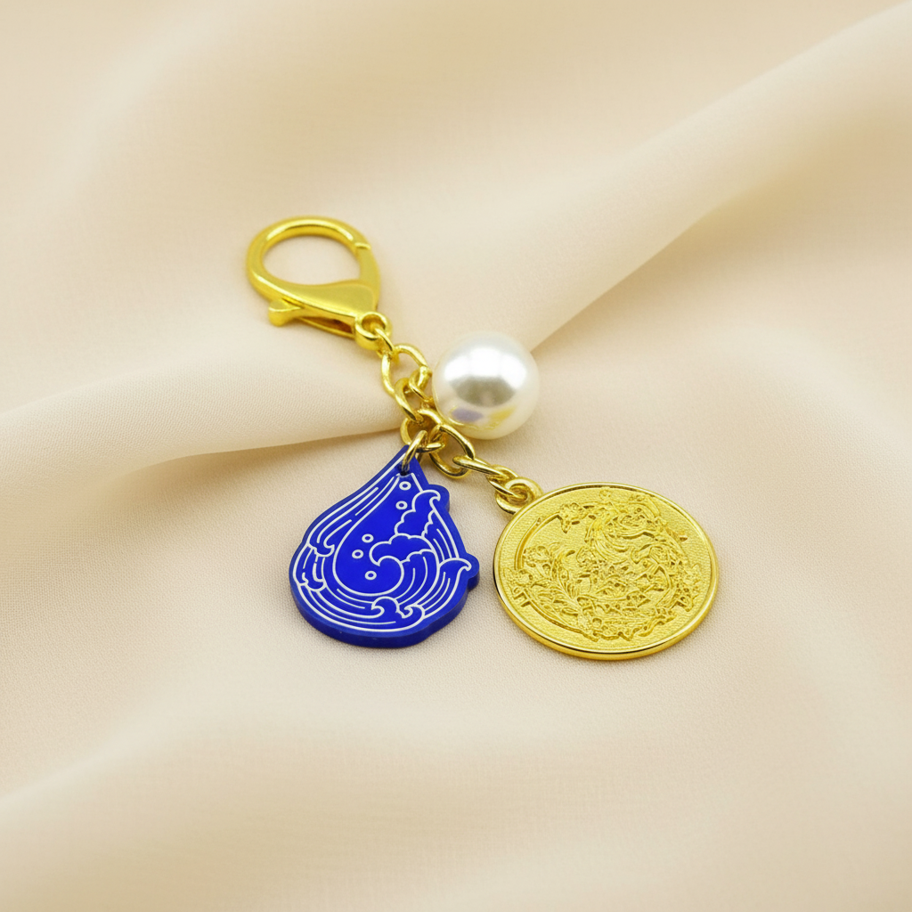 Waterdrop with Pearl For Money Keychain (Feng shui 2026)