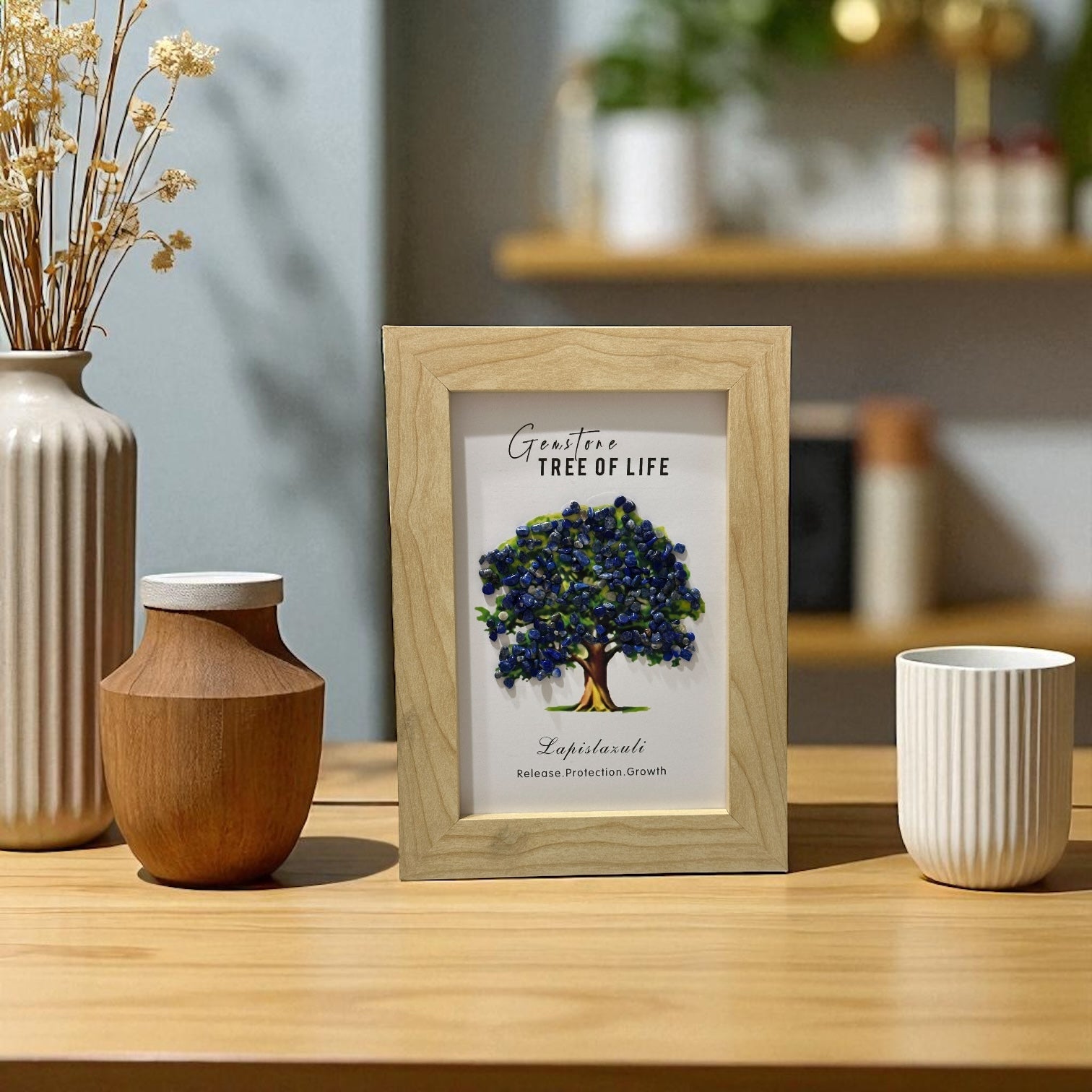 Gemstone Chips Tree of Life Frame 18cm x13cm(Pre-coded & activated)