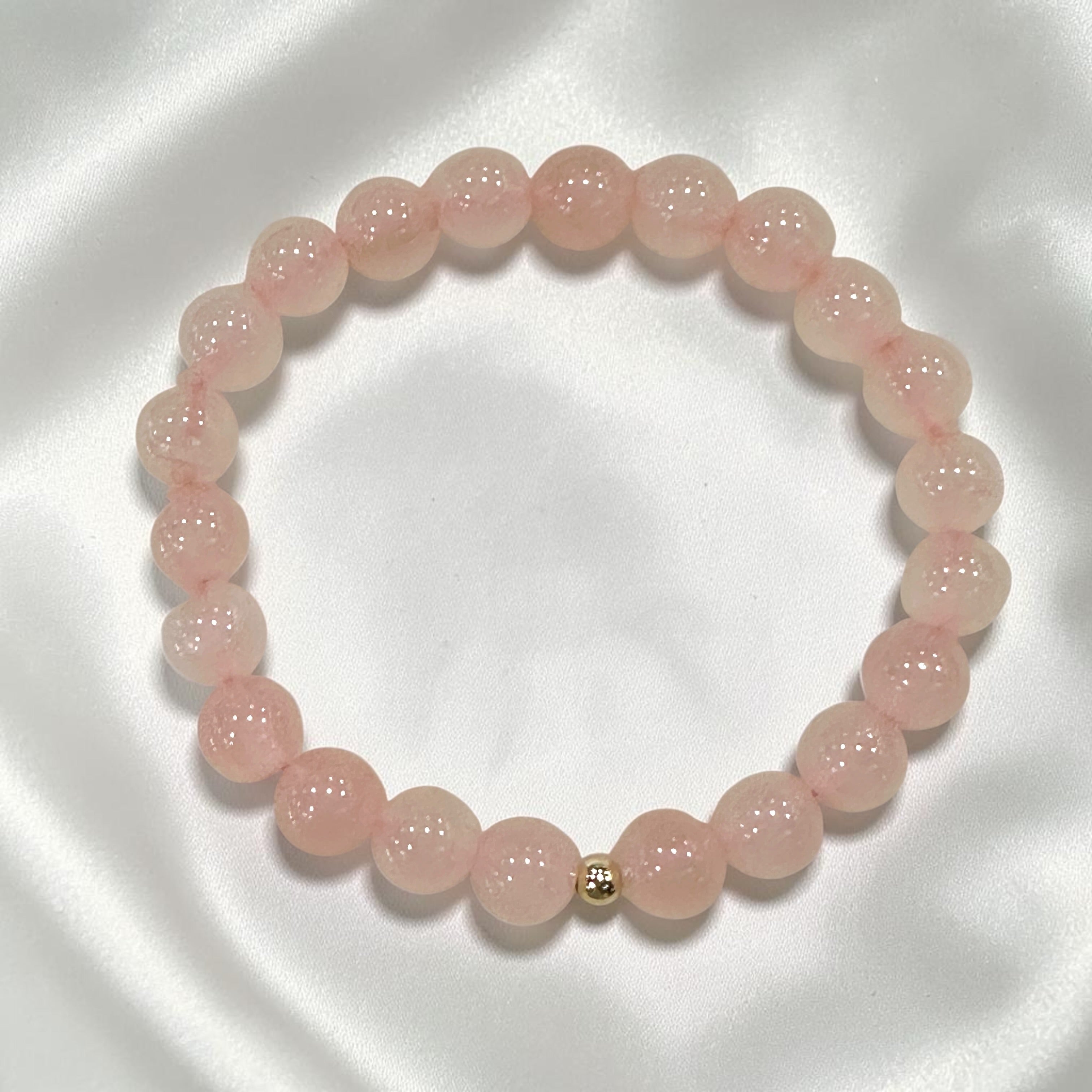 Rose Quartz Gemstone Energy Bracelet (LOVE) 8mm