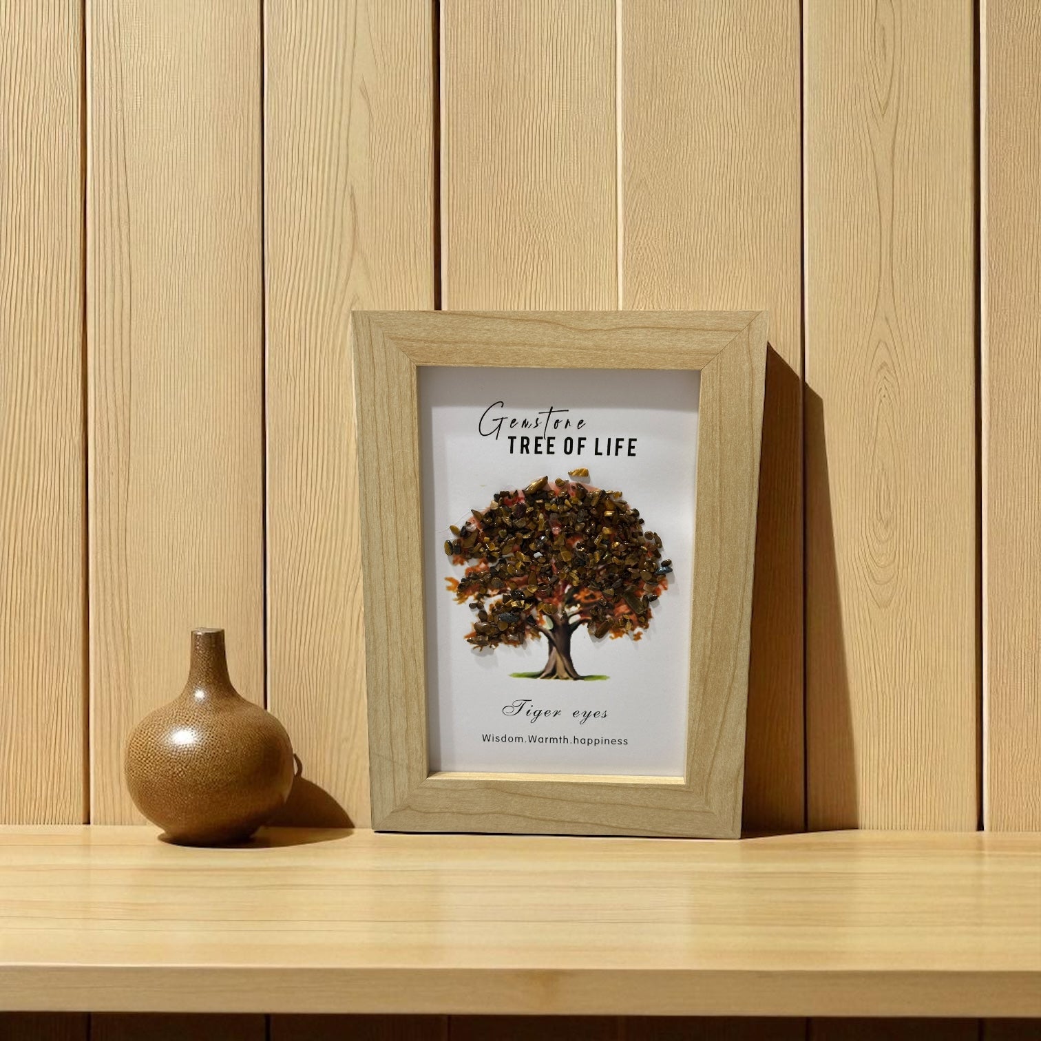 Gemstone Chips Tree of Life Frame 18cm x13cm(Pre-coded & activated)