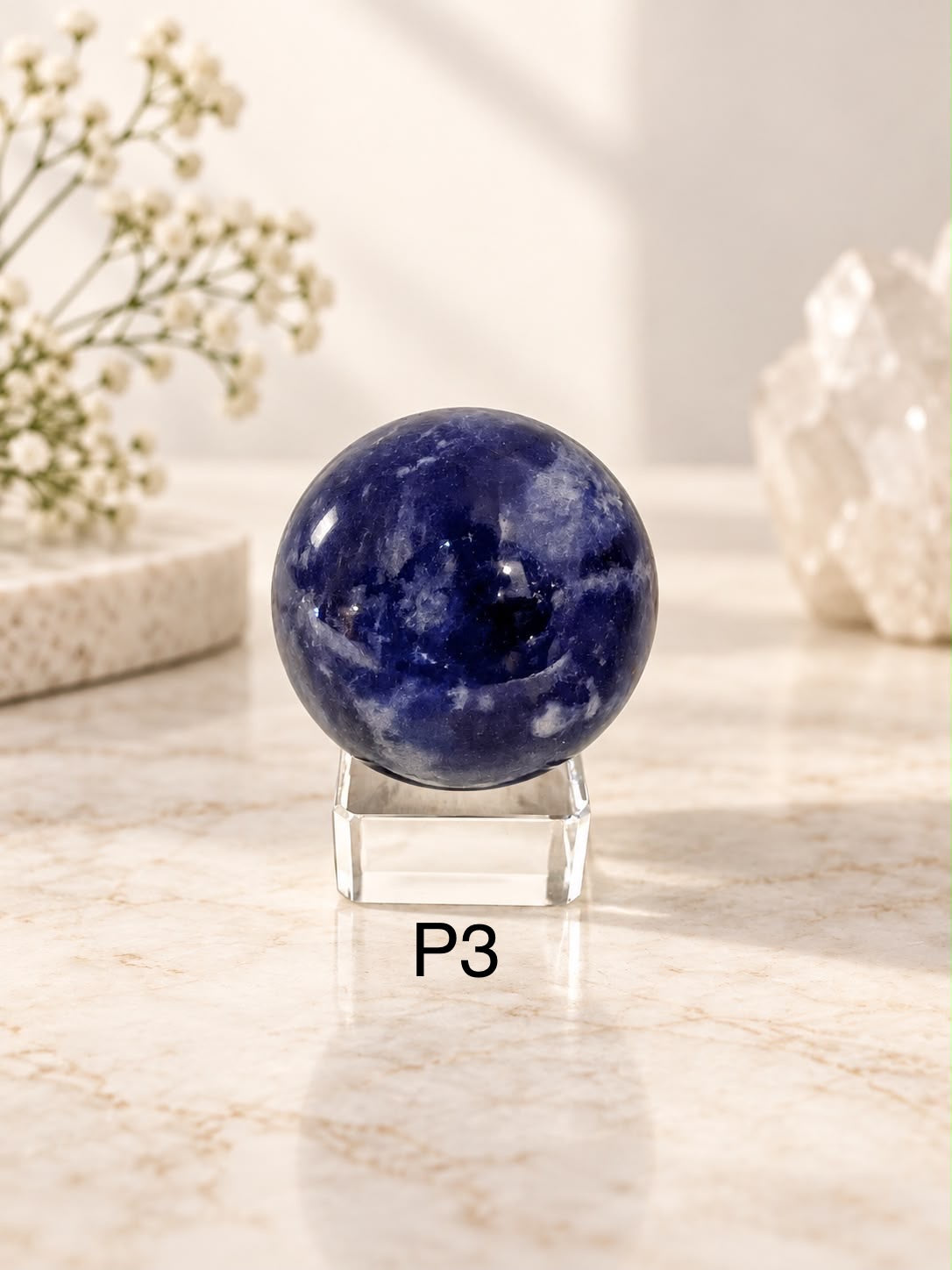 Blue Sodalite AAA Sphere (Brazil) Scam Shield