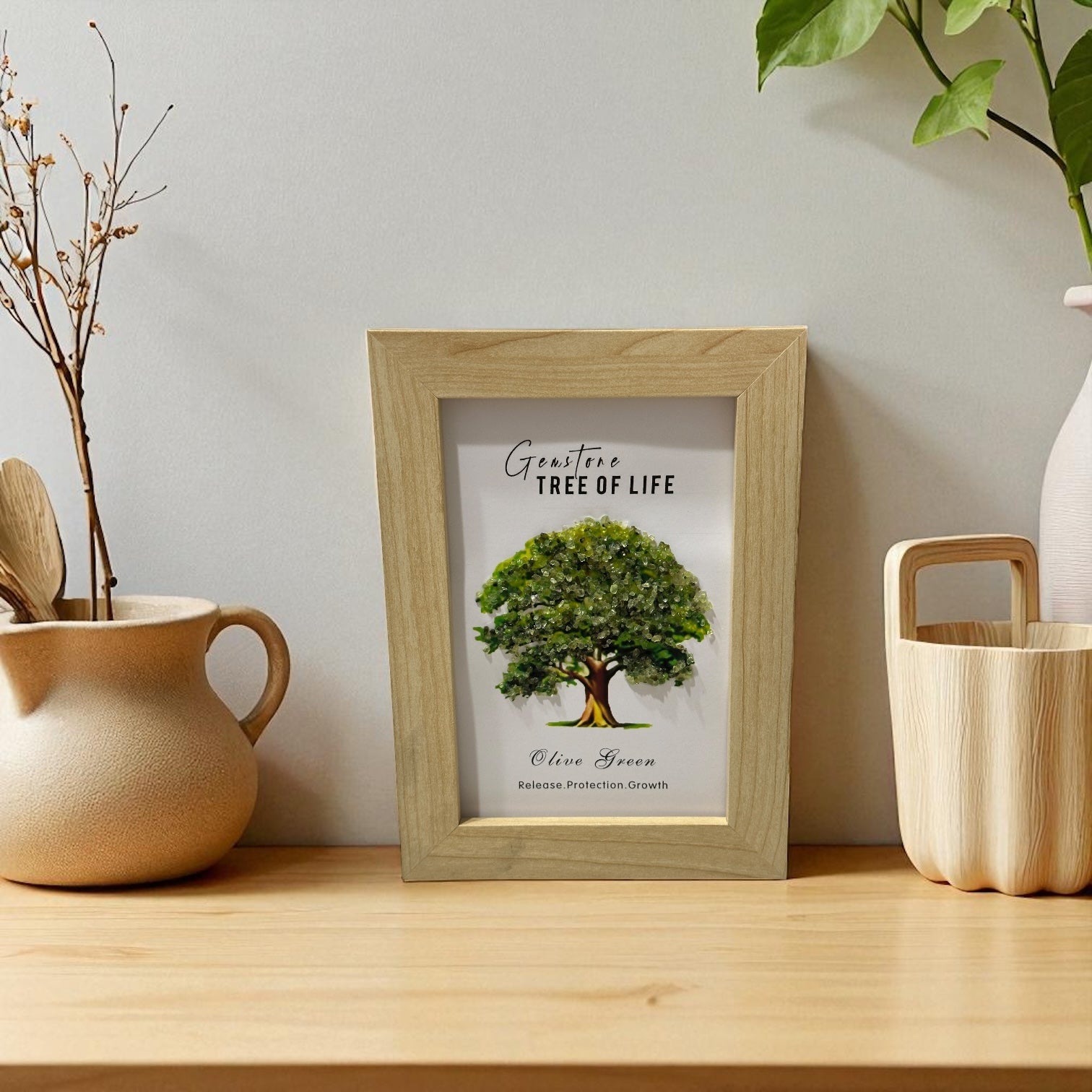 Gemstone Chips Tree of Life Frame 18cm x13cm(Pre-coded & activated)