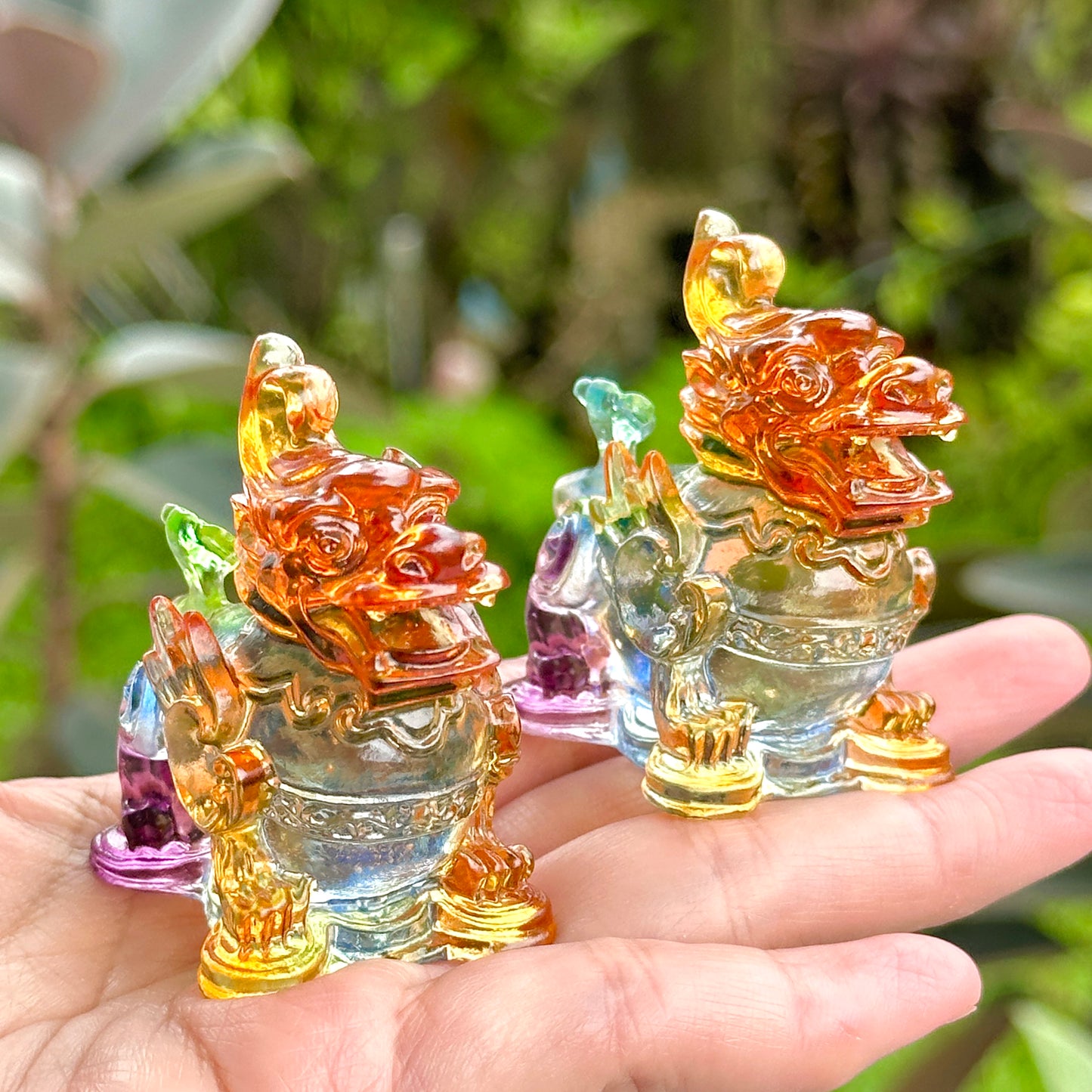 Qilin/Kirin Luili Glass Crystal (6x6x3cm) Per Pair (Feng Shui 2024)