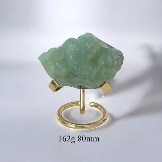 Raw Prehnite on Stand (Heart Knowing • Healing • Divine Order) Pre-coded, Activated