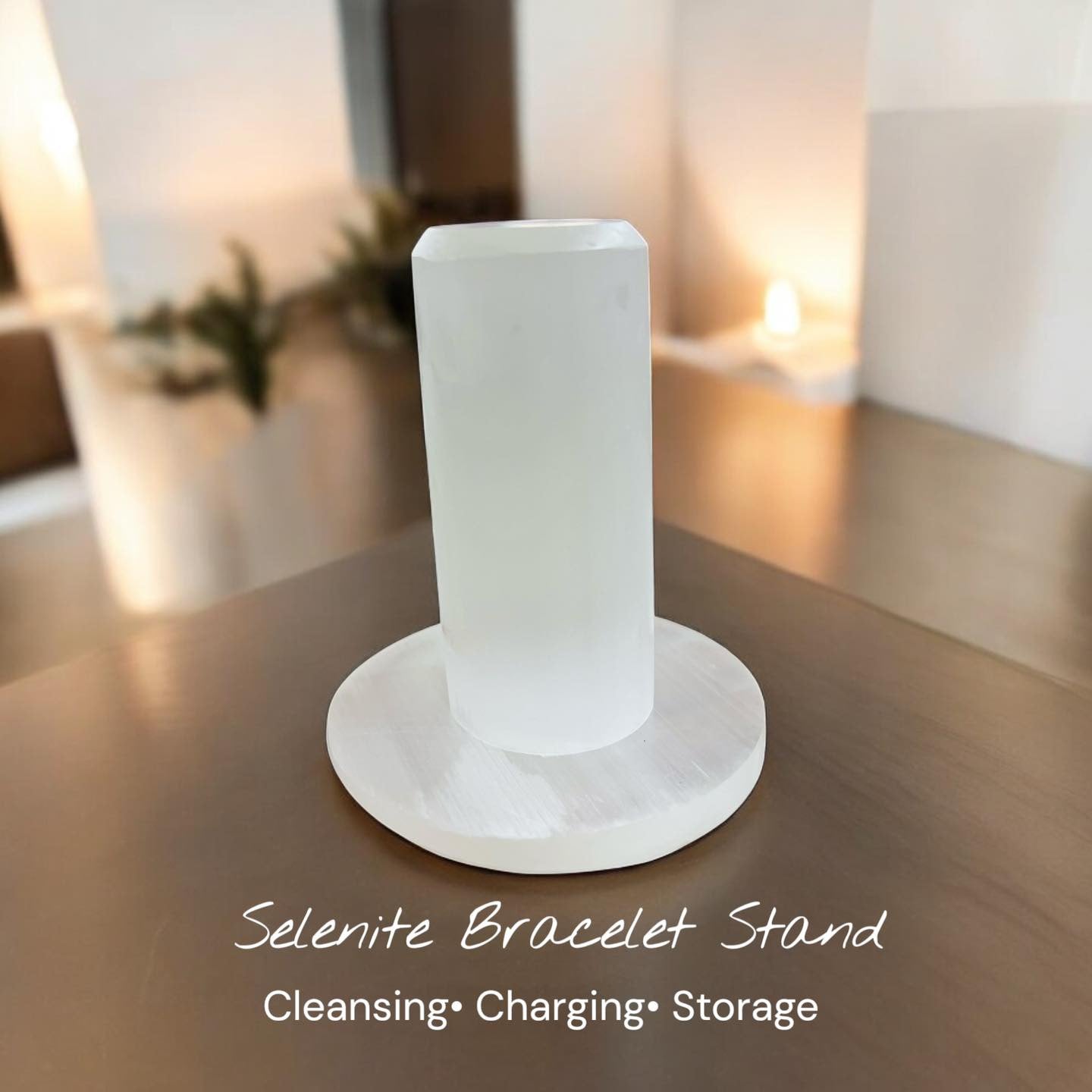Selenite Bracelet Stand
Cleansing • Charging • Storage