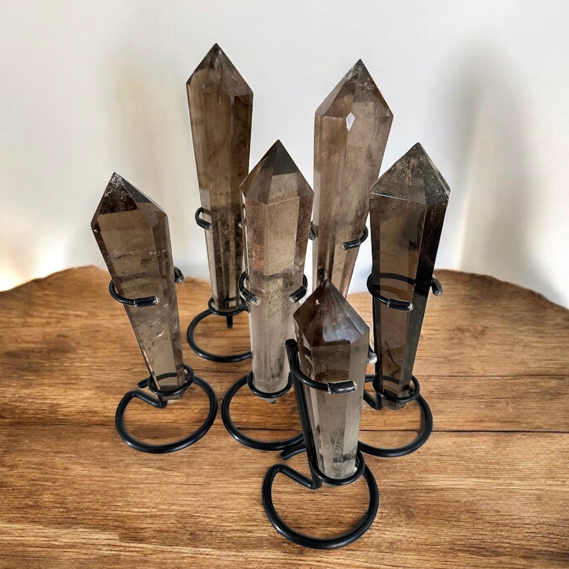 Smoky Quartz Sword of Protection (Brazil) with Stand (Pre-coded & Activated)