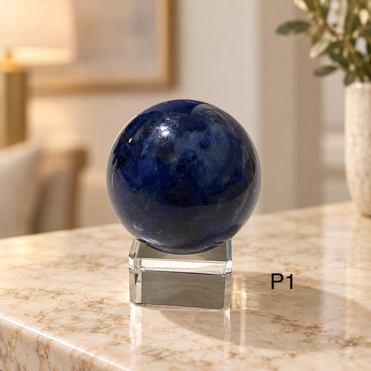 Blue Sodalite AAA Sphere (Brazil) Scam Shield