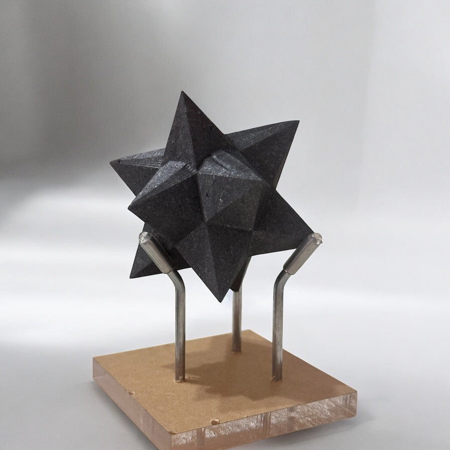 Merkaba Shungite/Graphite Compounded 75mm (Frequency of Purification• Tech Harmony)Pre-encoded, activated