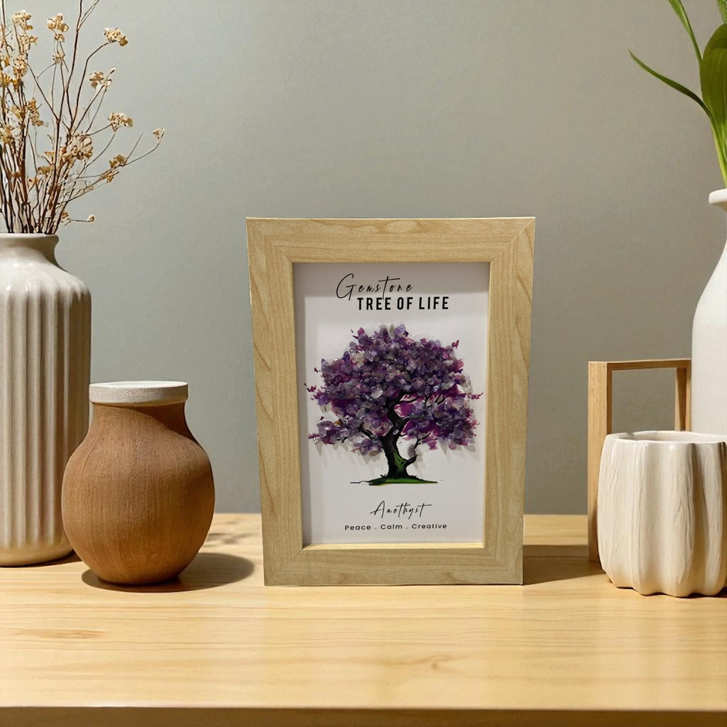 Gemstone Chips Tree of Life Frame 18cm x13cm(Pre-coded & activated)