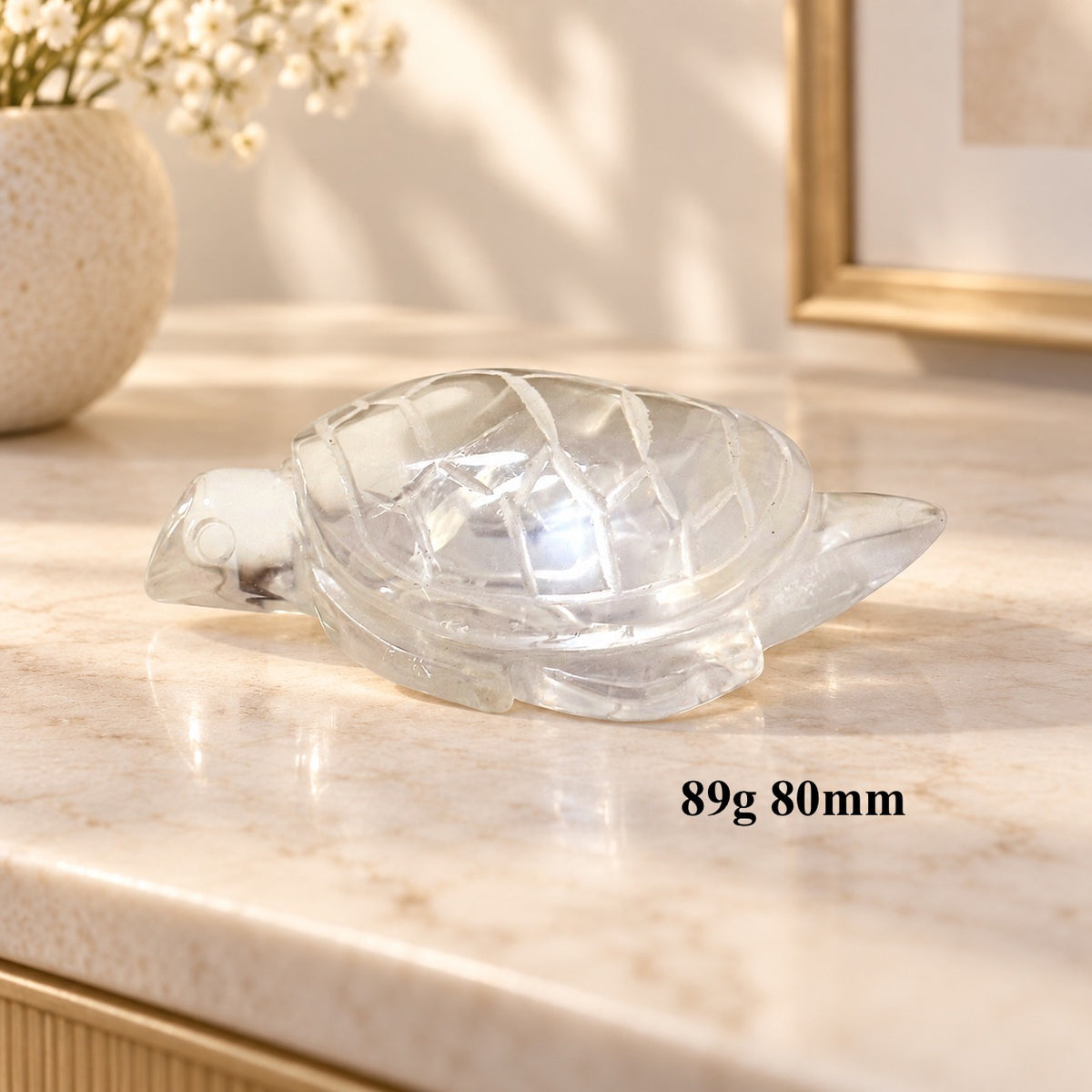Clear Quartz Carved Turtles