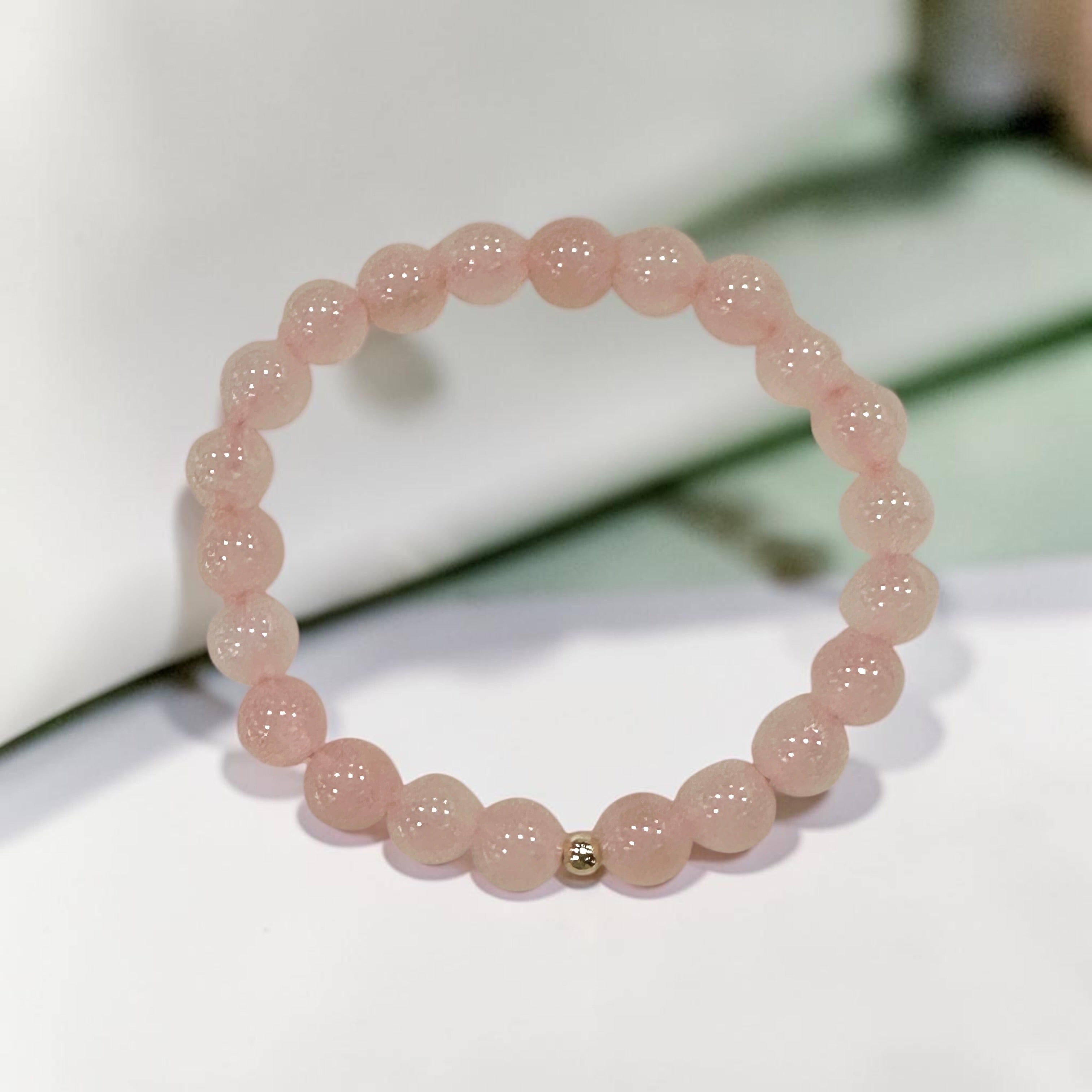 Rose Quartz Gemstone Energy Bracelet (LOVE) 8mm