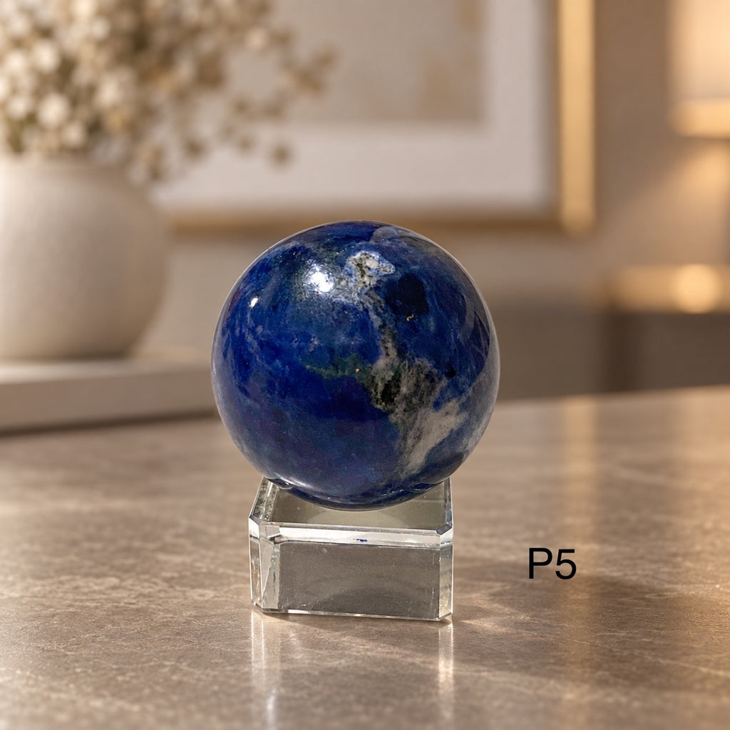 Blue Sodalite AAA Sphere (Brazil) Scam Shield