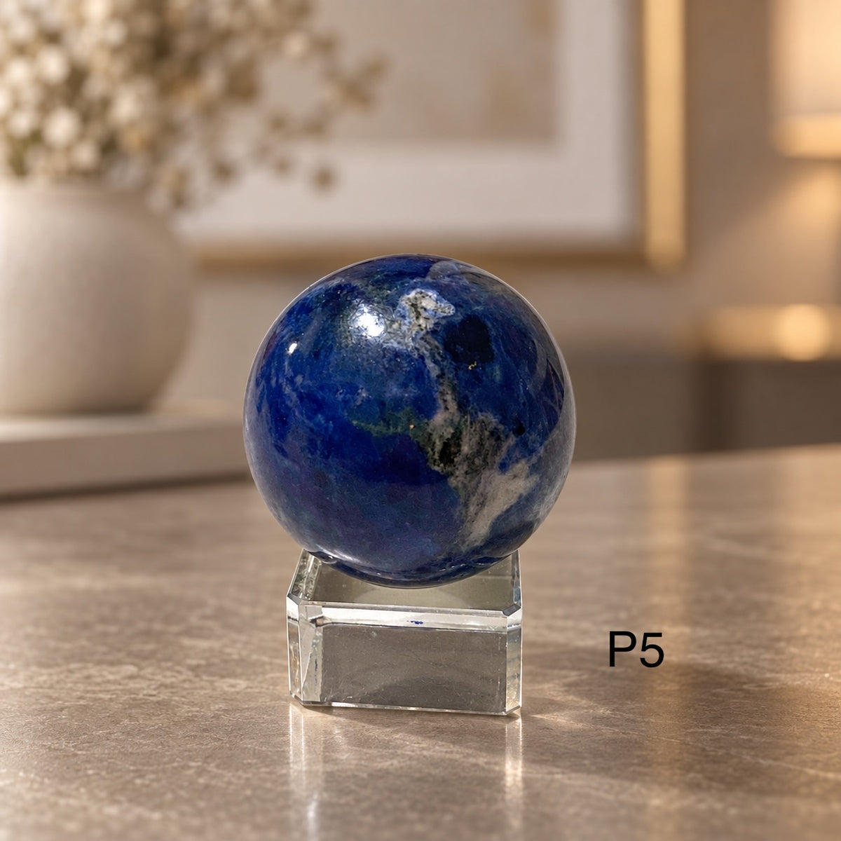 Blue Sodalite AAA Sphere (Brazil) Scam Shield