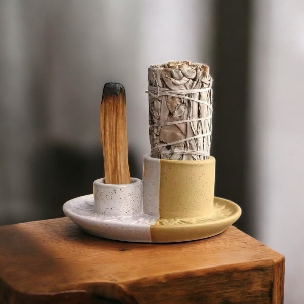 Encoded Sacred Ceramic Dish Sets 13cmx5cm (Lightline Essentials) Holder