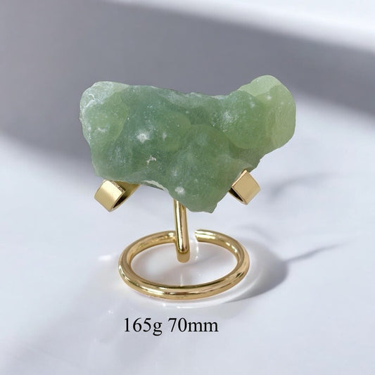 Raw Prehnite on Stand (Heart Knowing • Healing • Divine Order)