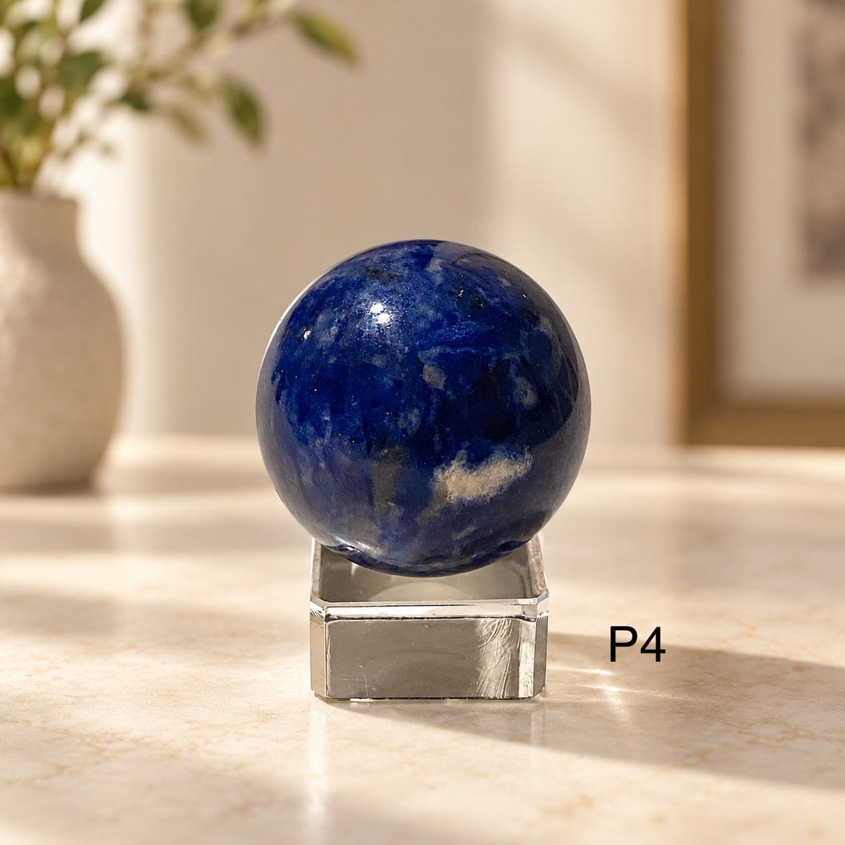 Blue Sodalite AAA Sphere (Brazil) Scam Shield