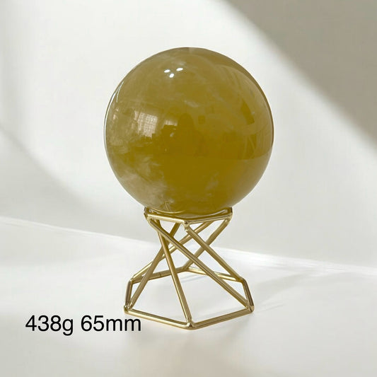 Citrine, Golden Sphere of Wealth (Brazil) Pre-activated, Encoded