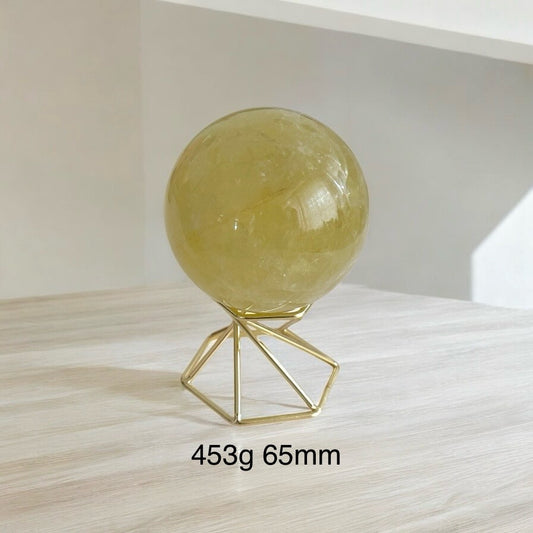 Citrine, Golden Sphere of Wealth (Brazil) Pre-activated, Encoded