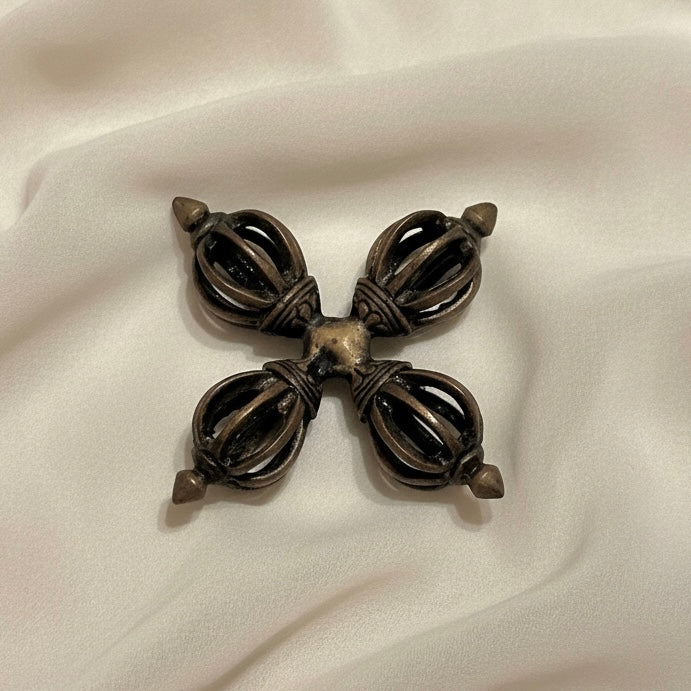 Tibetan Brass Double Dorje 55mm (Feng shui 2026)