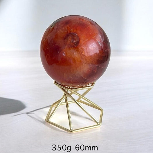 Carnelian, Sphere of Courage (Brazil) Pre-Activated, Encoded