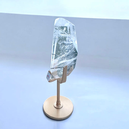 Clear Quartz with Black Tourmaline Free form(with Stand) Premium