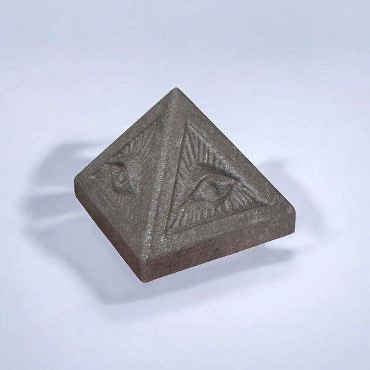 Shungite Eye Pyramid 50mm (Protection • Gadget Cleansing) Pre-coded, Activated