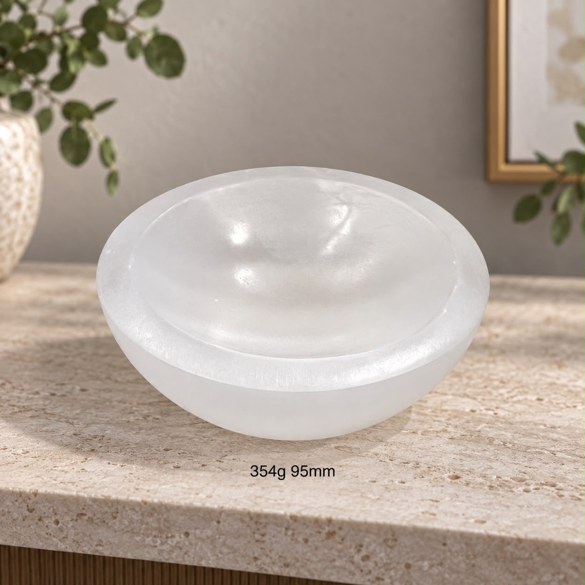 Selenite Cleansing/Charging Bowl 10cm (Morocco) Pre-coded & Activated