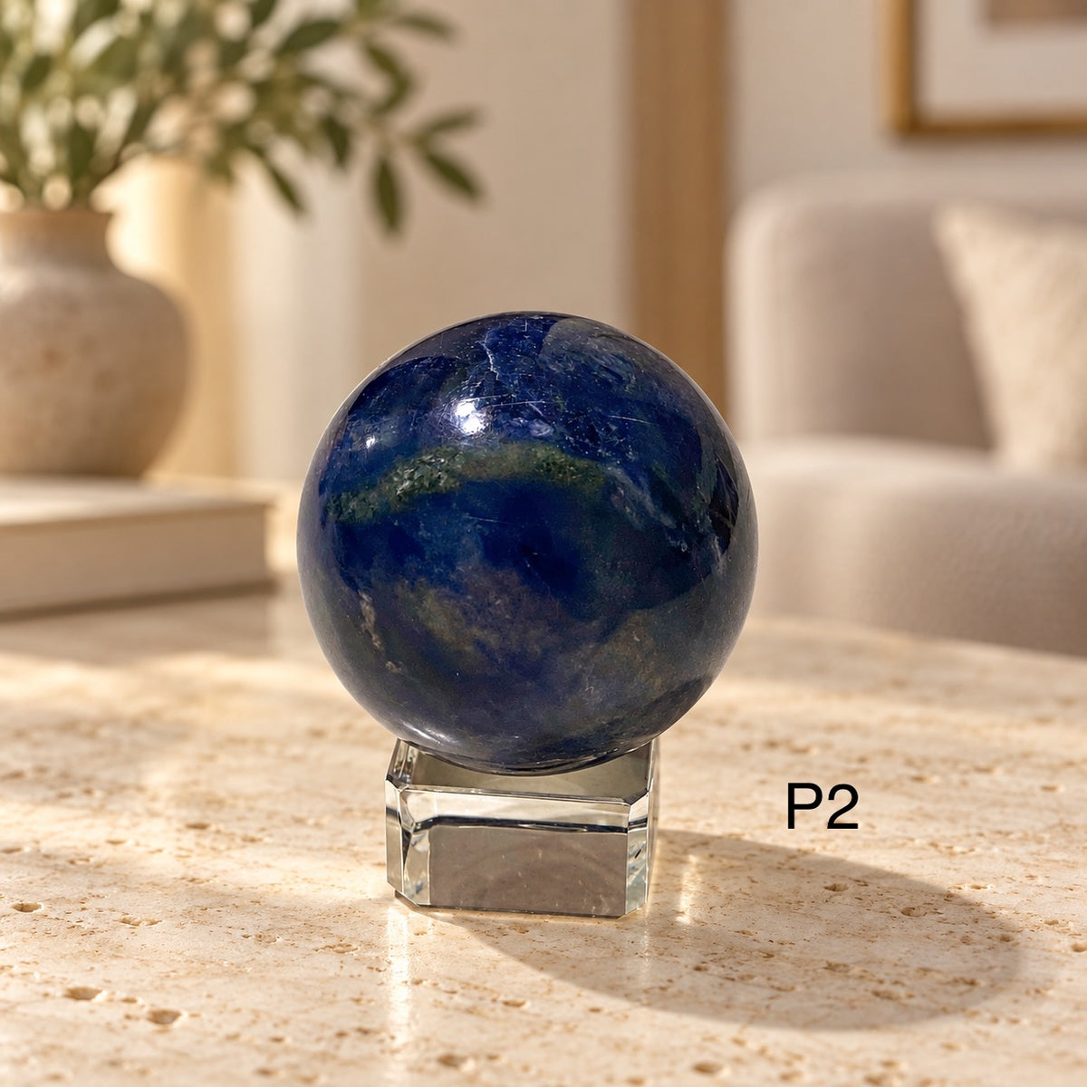 Blue Sodalite AAA Sphere (Brazil) Scam Shield