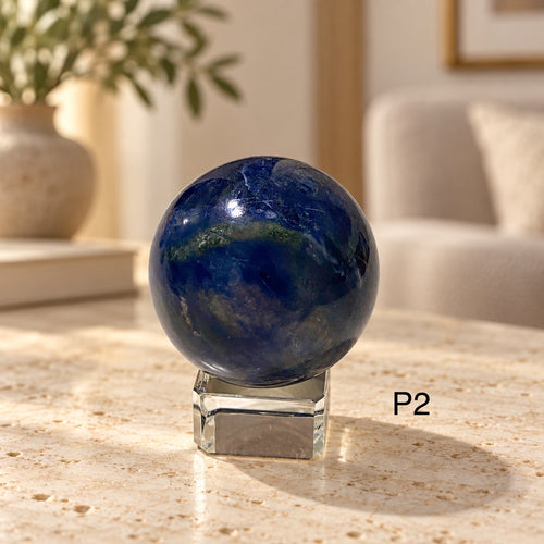 Blue Sodalite AAA Sphere (Brazil) Scam Shield