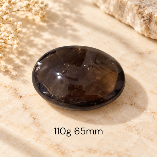 Smoky Quartz Palm Stone (Aura Repair) encoded & activated