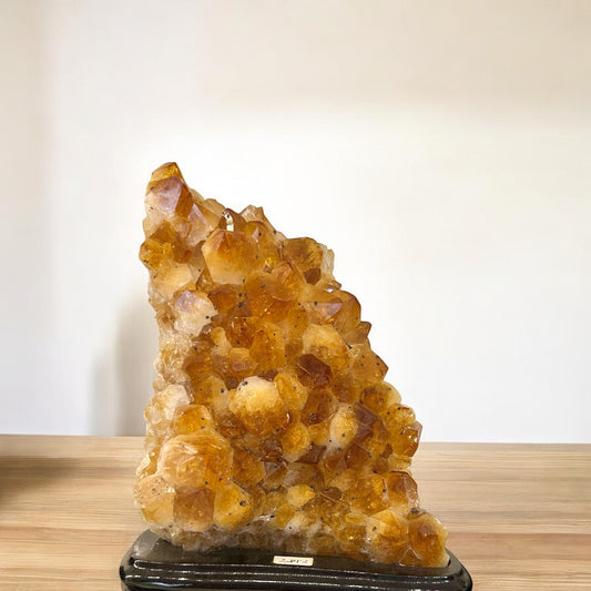Citrine Cluster Wall with Stand (AAA)- The Golden Source of Abundance