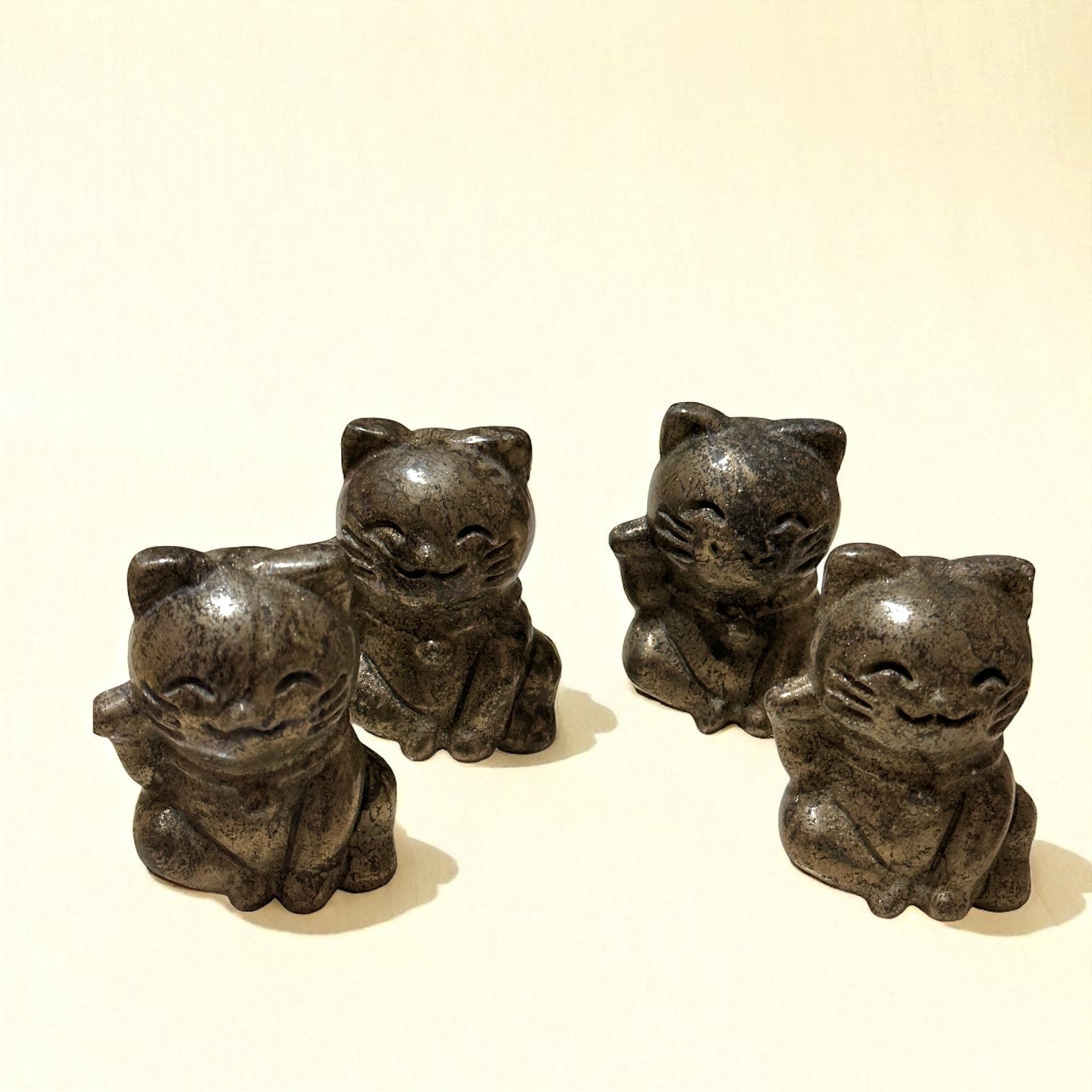 Pyrite Money Cat 55mm (Lightline Essentials) Encoded for Wealth Magnetism