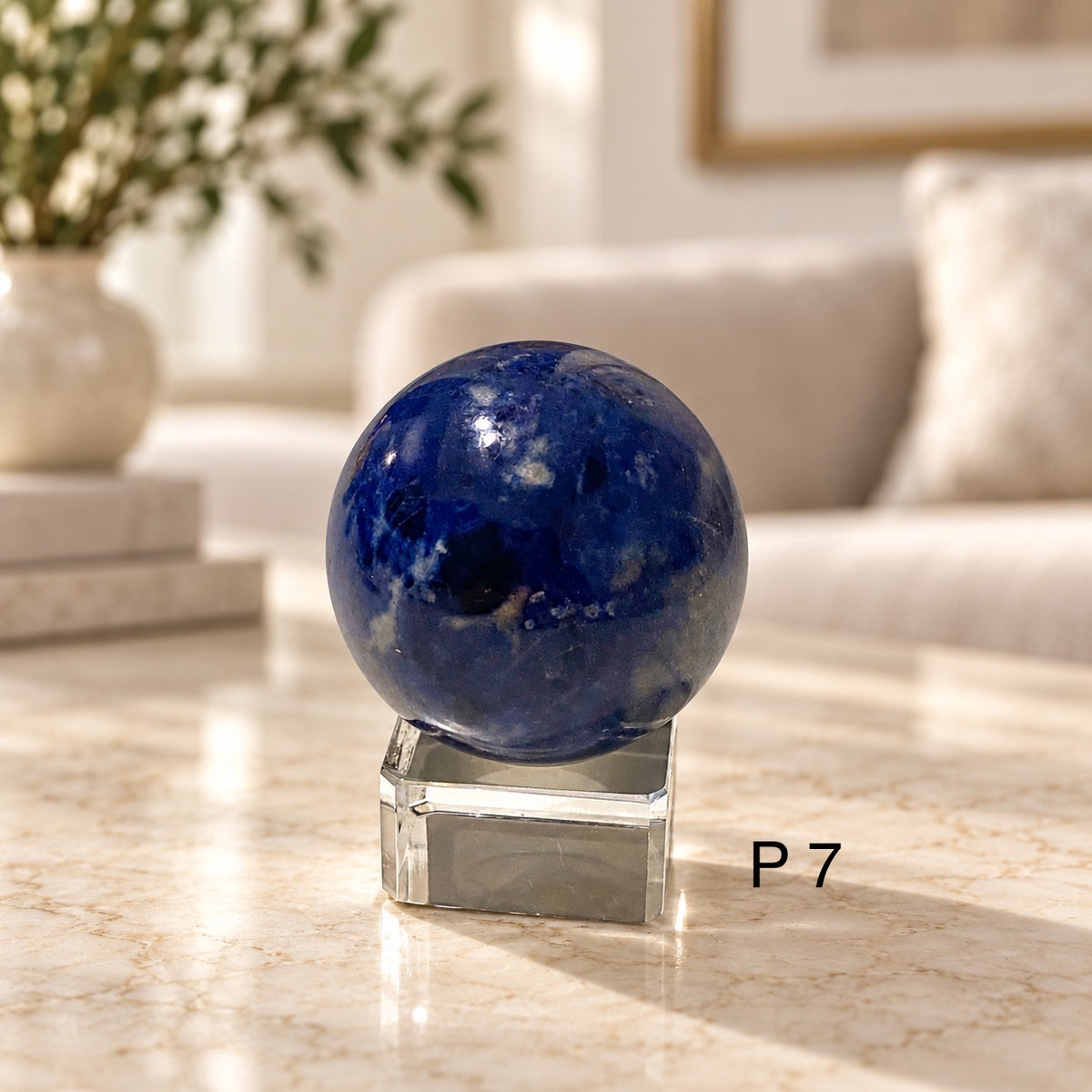 Blue Sodalite AAA Sphere (Brazil) Scam Shield