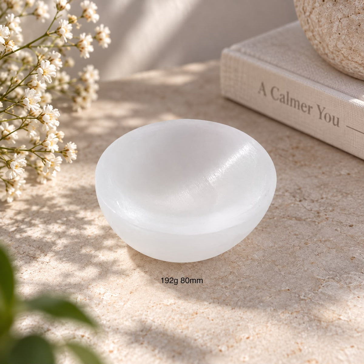 Selenite Cleansing/Charging Bowl 10cm (Morocco) Pre-coded & Activated