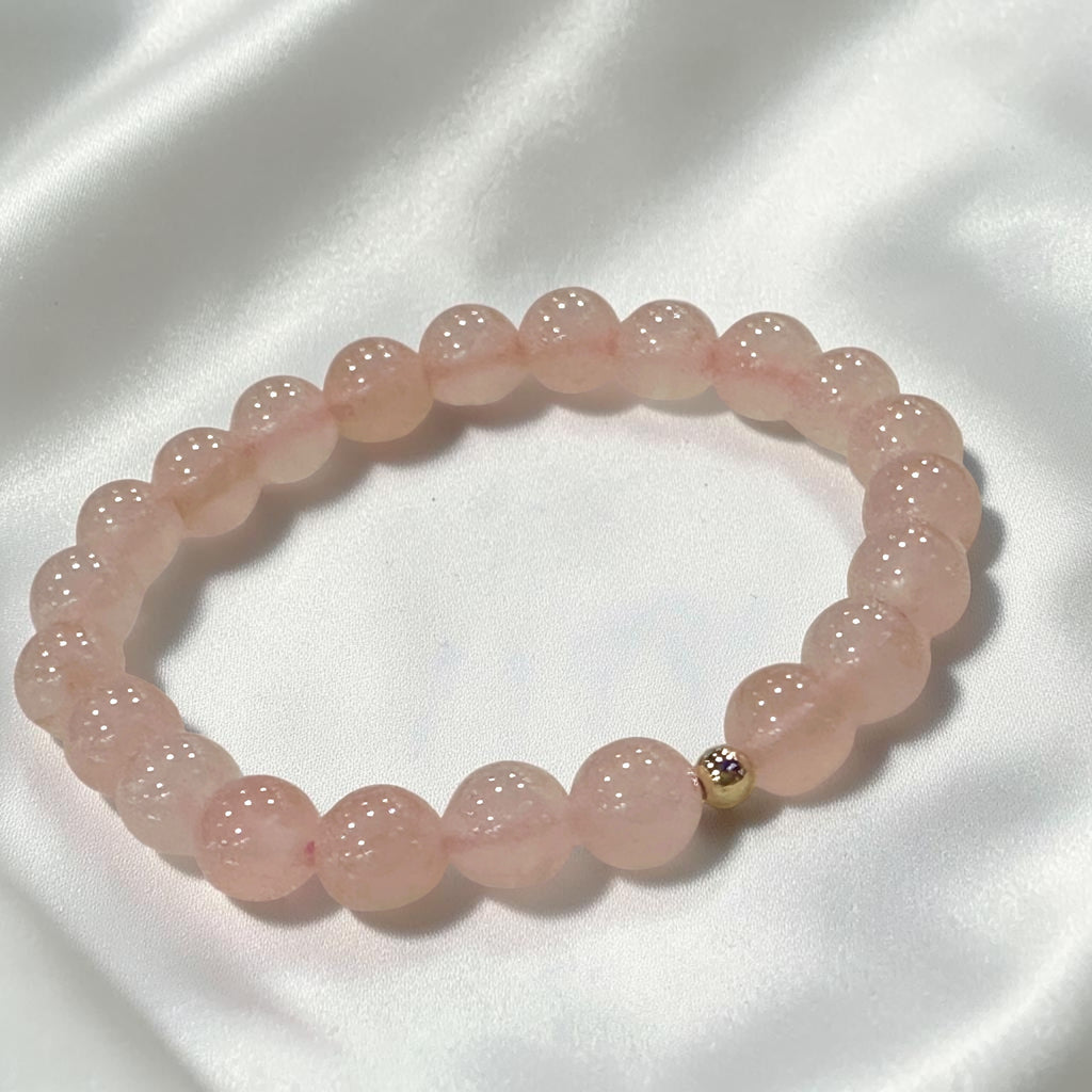 Rose Quartz Gemstone Energy Bracelet (LOVE) 8mm