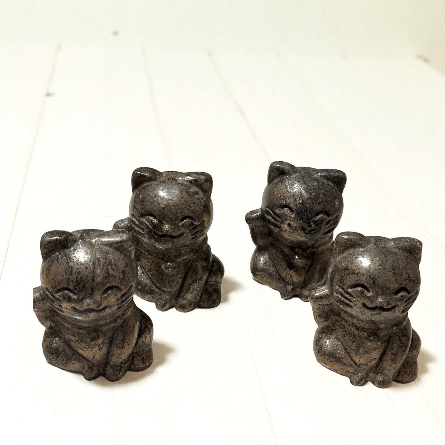 Pyrite Money Cat 55mm (Lightline Essentials) Encoded for Wealth Magnetism