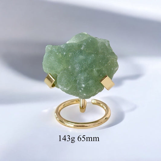 Raw Prehnite on Stand (Heart Knowing • Healing • Divine Order) Pre-coded, Activated