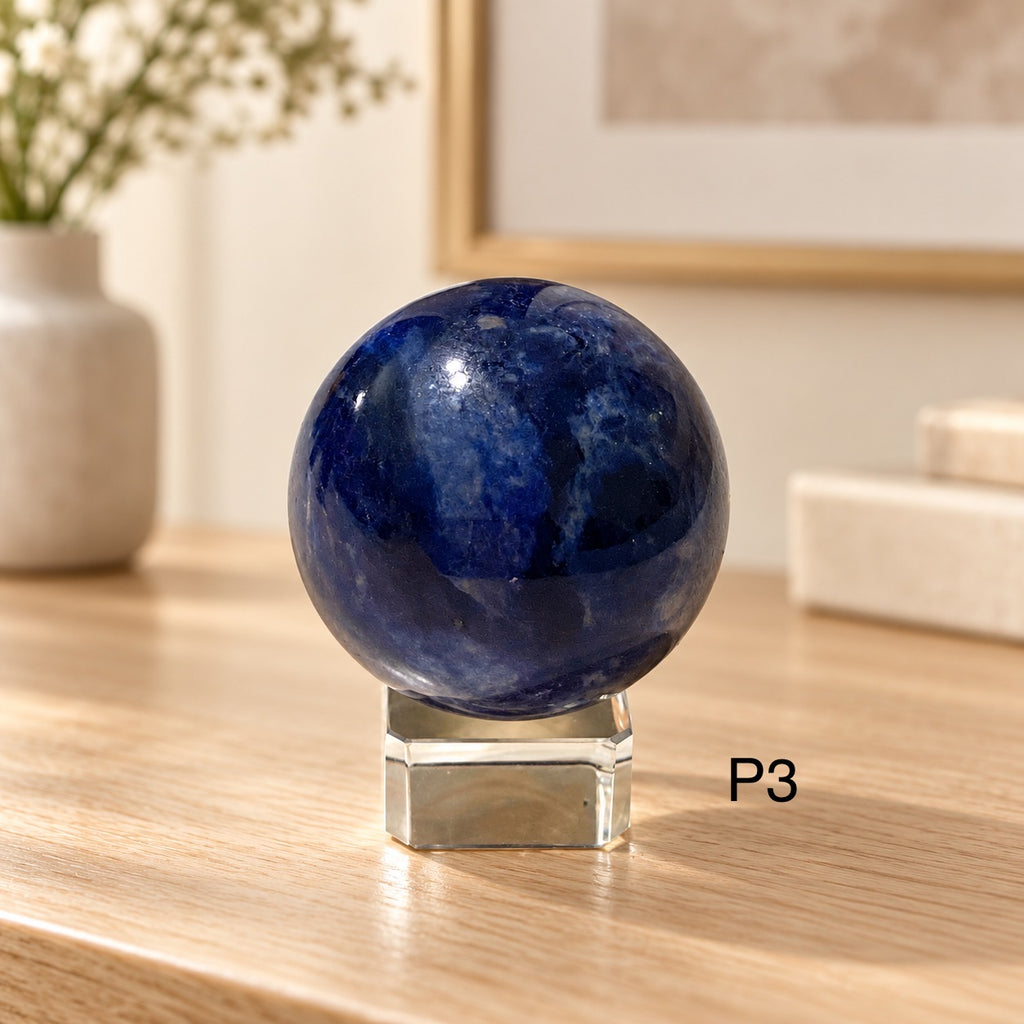 Blue Sodalite AAA Sphere (Brazil) Scam Shield