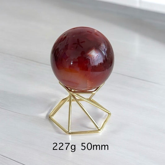 Carnelian, Sphere of Courage (Brazil) Pre-Activated, Encoded