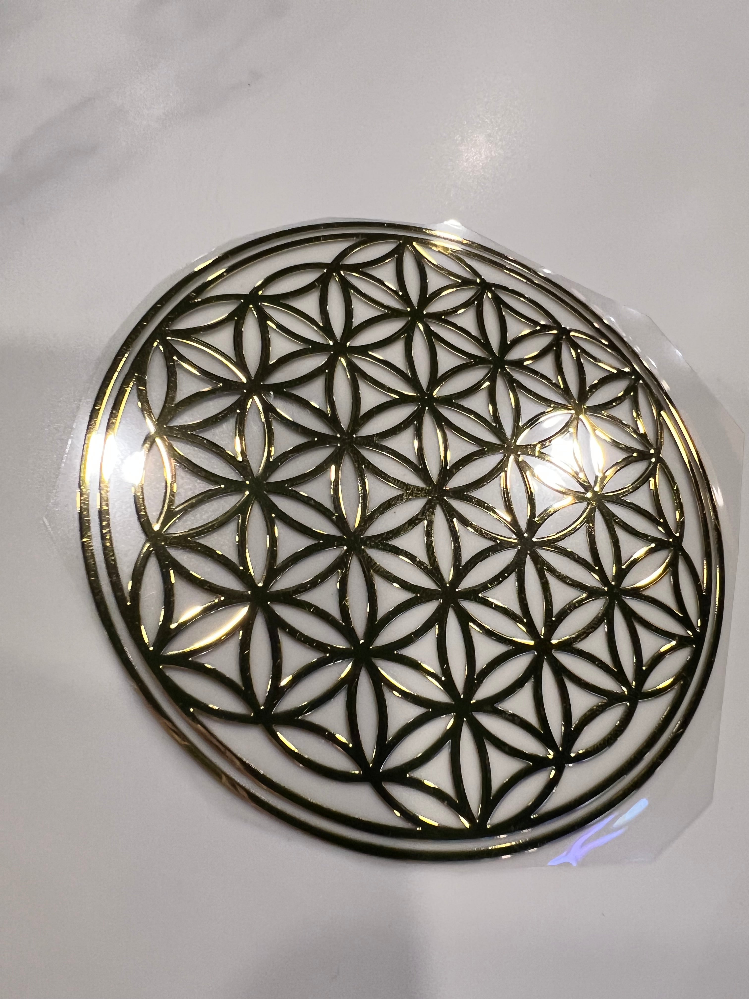 Flower of Life Metallic Stickers