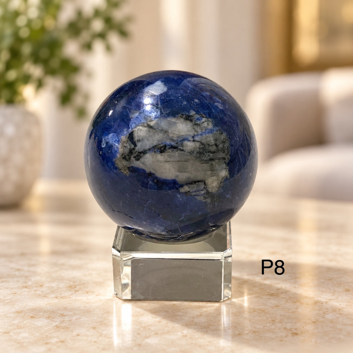 Blue Sodalite AAA Sphere (Brazil) Scam Shield